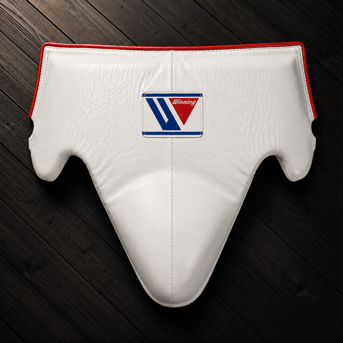 Winning Boxing Groinguard White/Red Cup Guard with Secure Straps