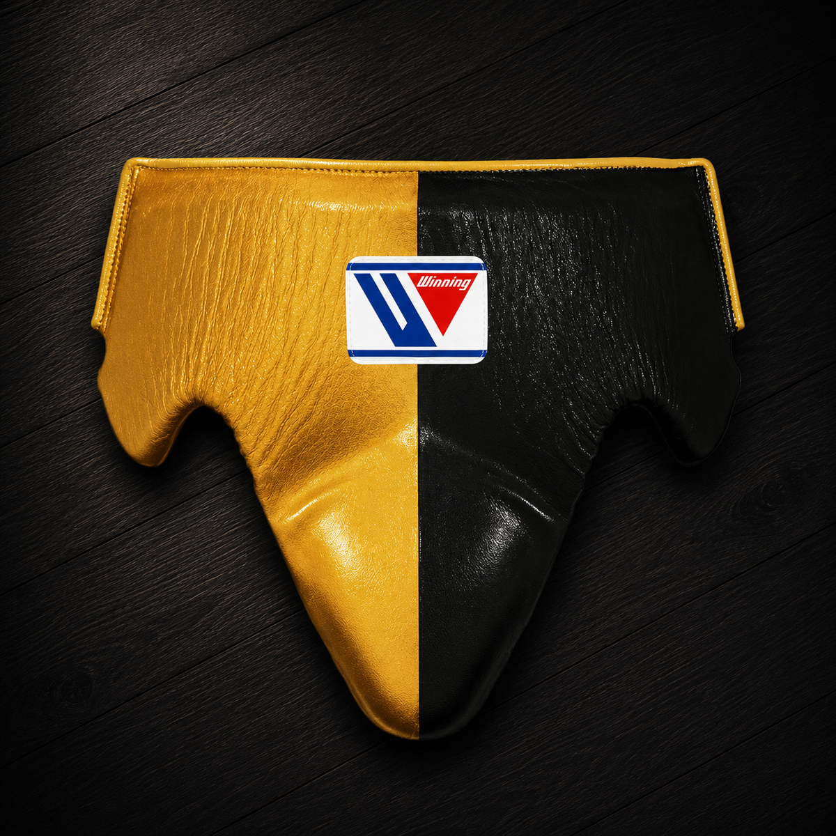 Winning Boxing Groinguard Gold/Black Cup Guard with Secure Straps