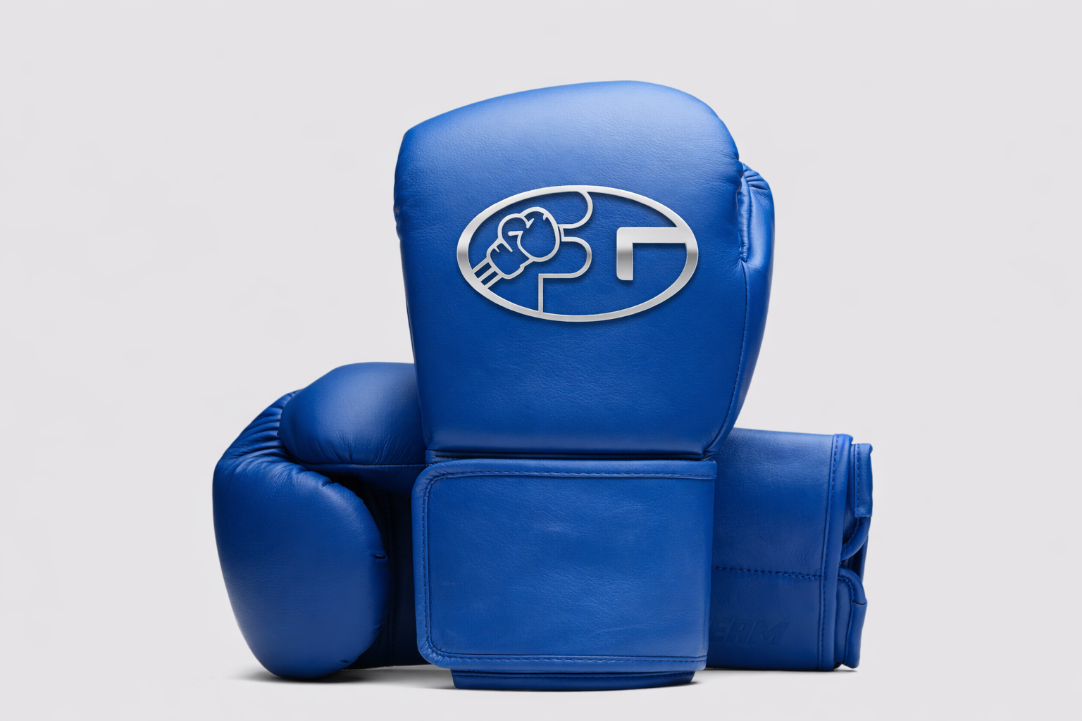 fiest high quality boxing gloves blue velcro style