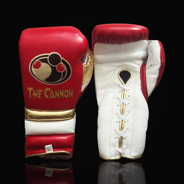 Grant Boxing Gloves Red/White/Gold Secure Fit Leather