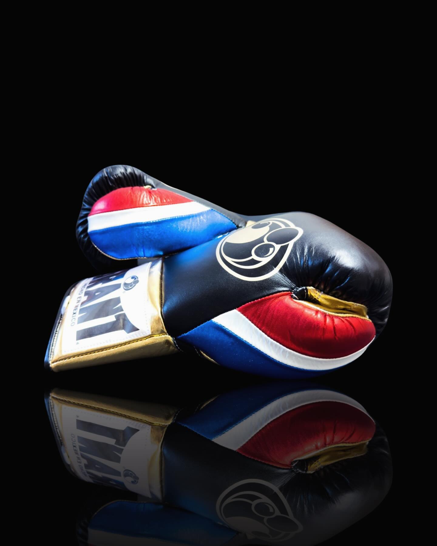 grant boxing gloves black/gold/red/blue thumb and back view custom name training gloves
