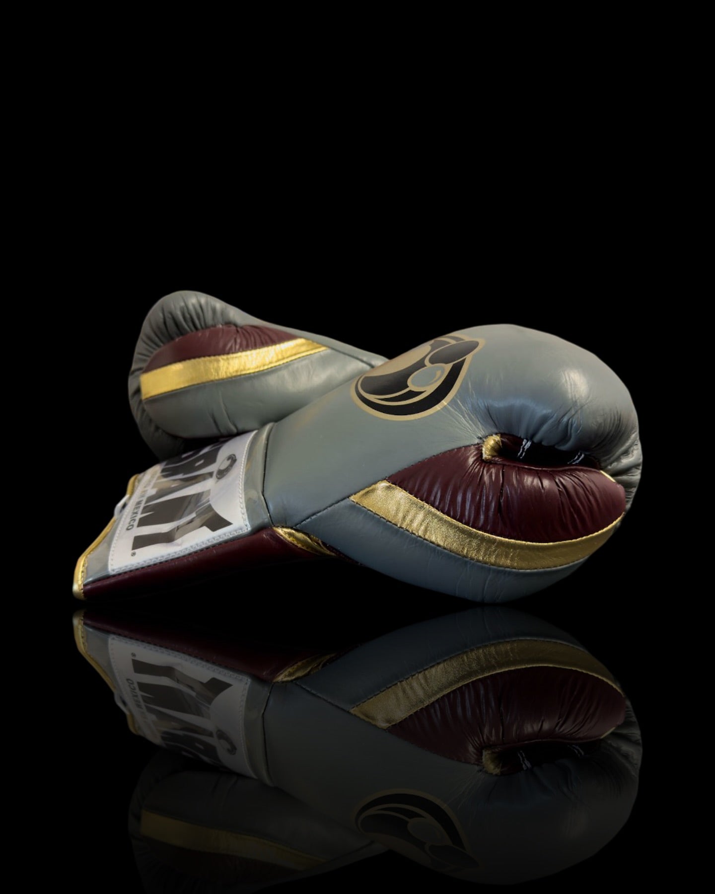 grant boxing gloves grey/brown back and thumb view for heavy bag and sparring