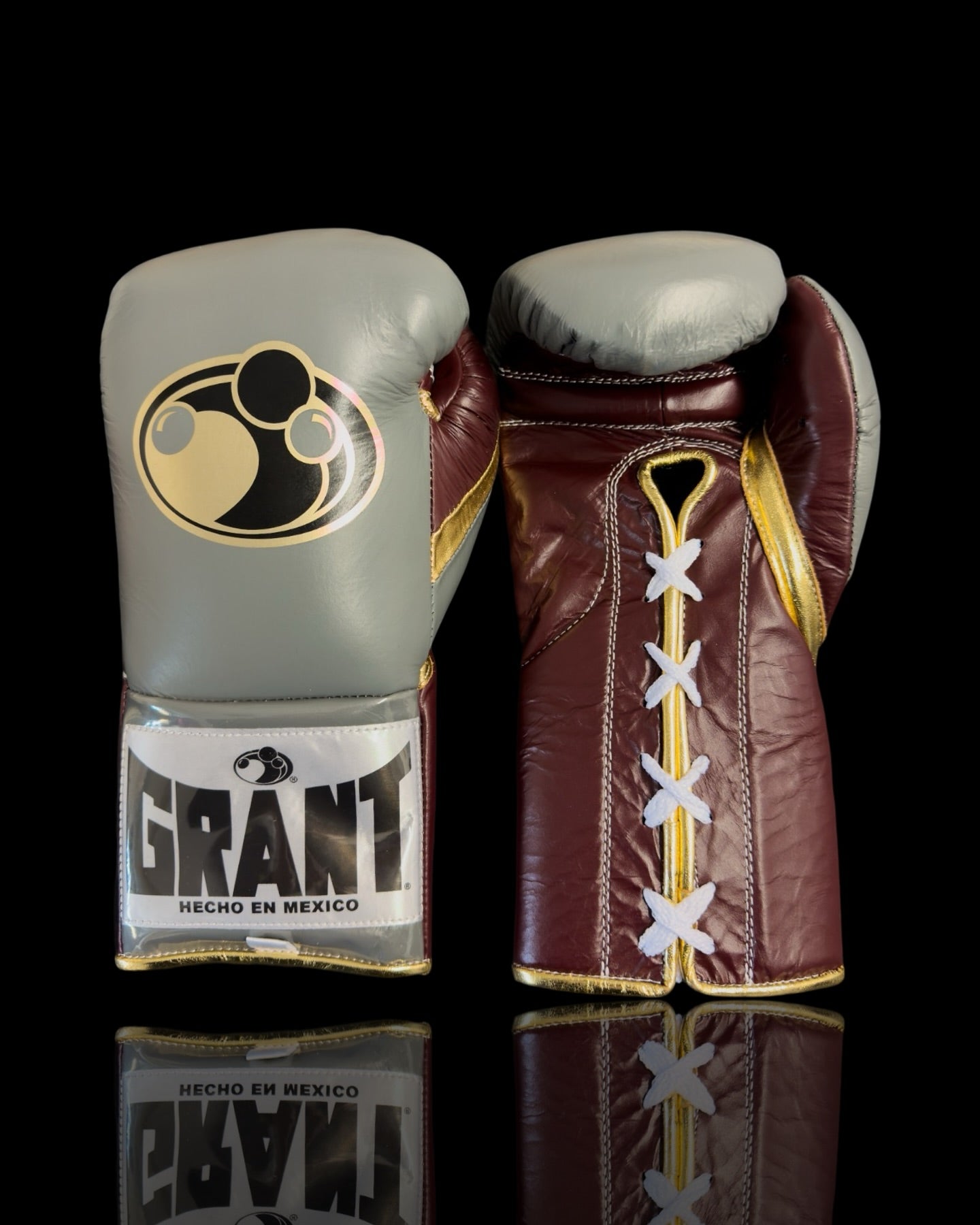 grant boxing gloves grey/brown front view for heavy bag and sparring