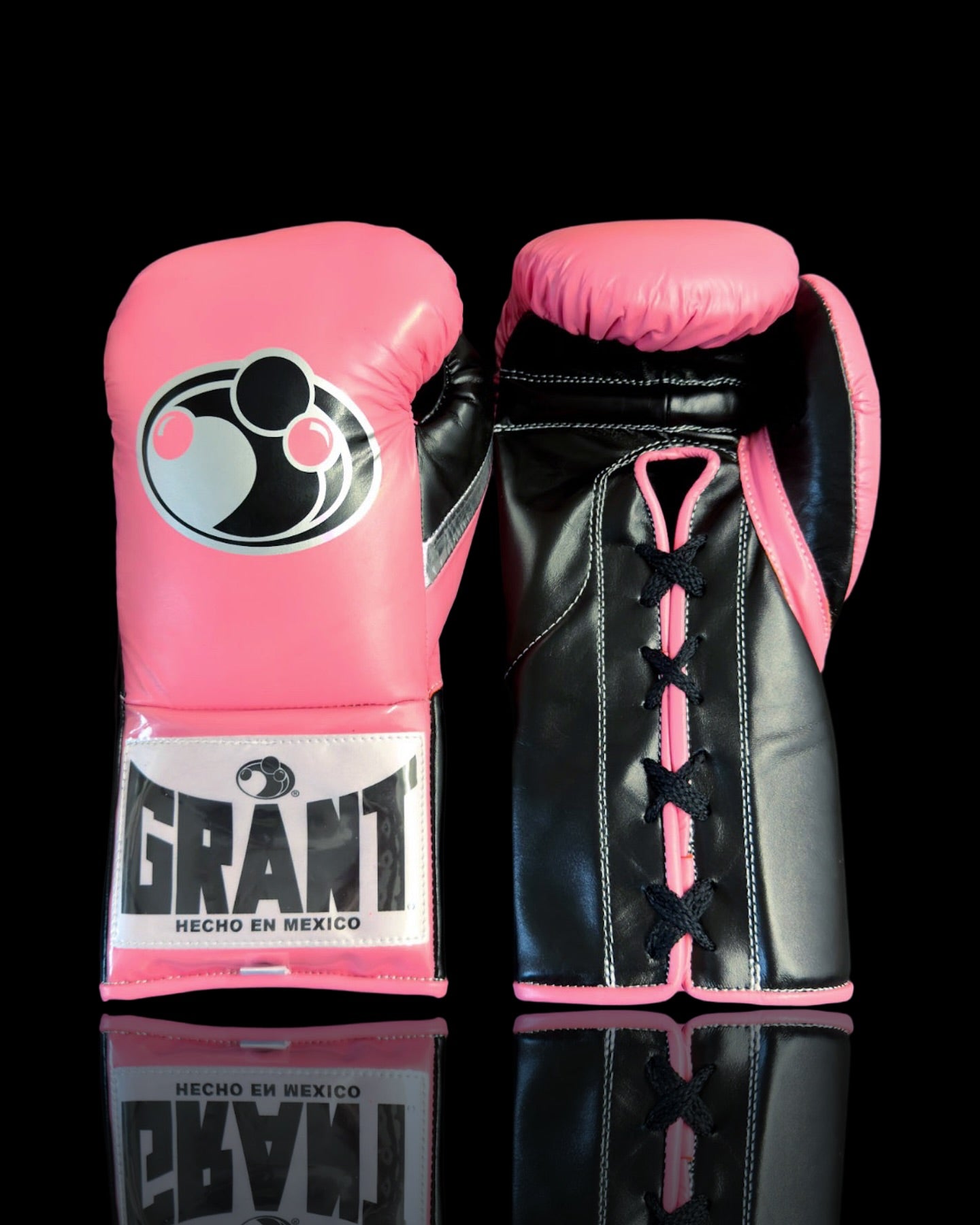 grant boxing gloves pink/black front view professional boxing gear premium quality