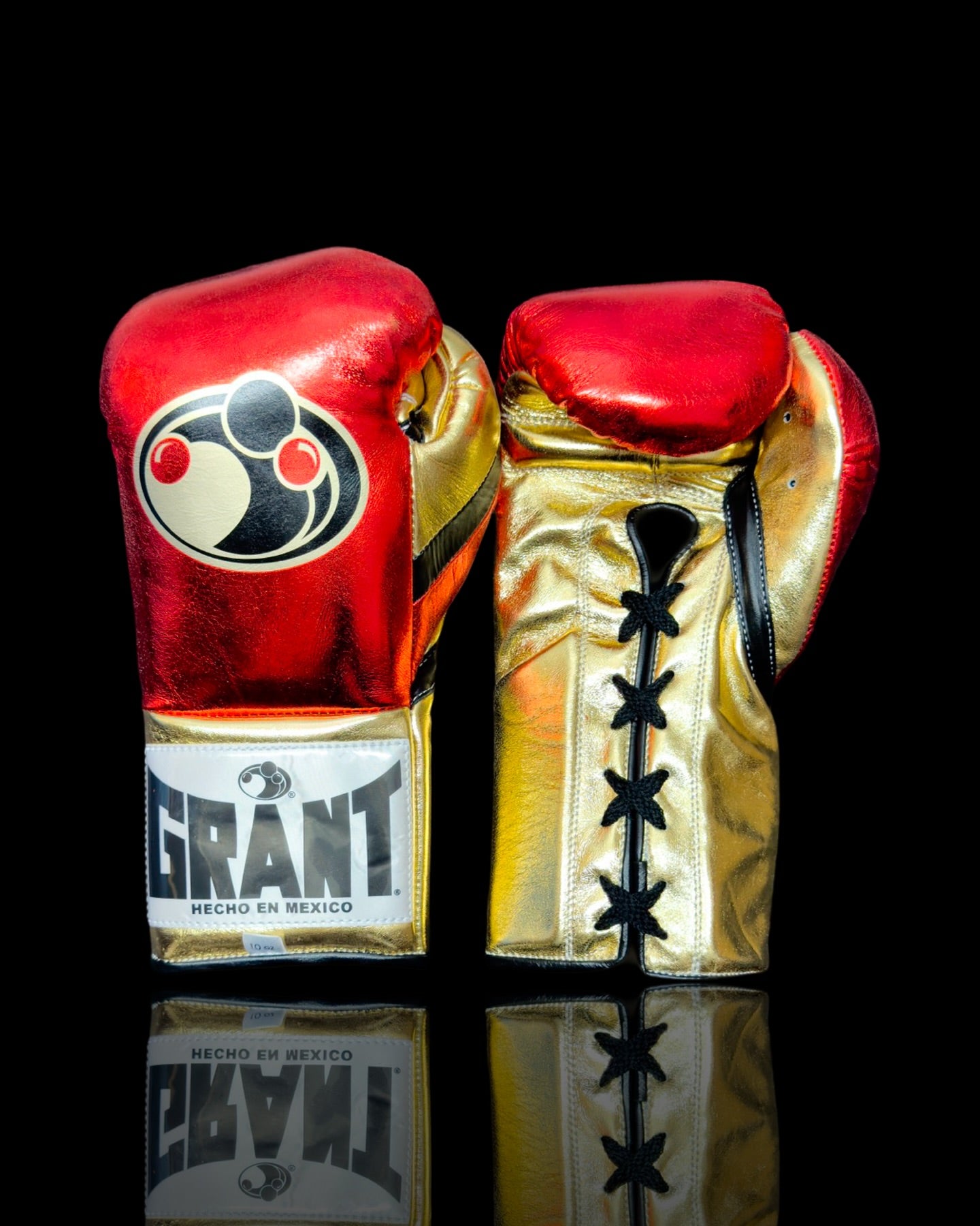 grant boxing gloves red/gold/black front view professional boxing gear premium quality