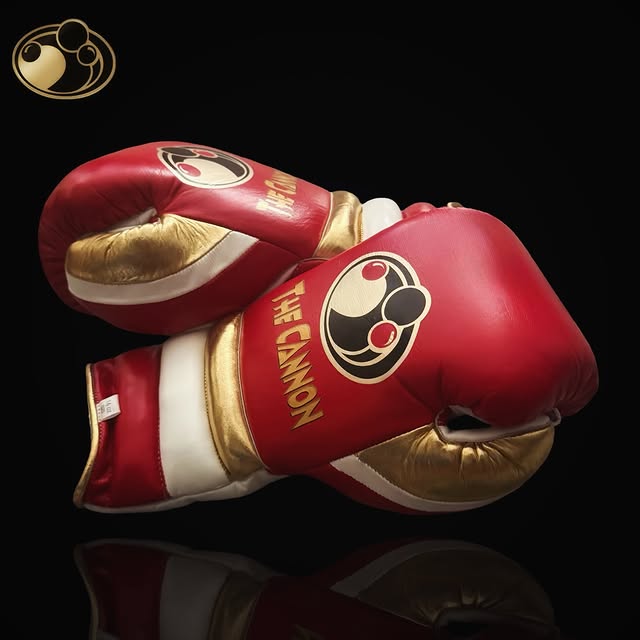 Grant Boxing Gloves Red/White/Gold Secure Fit Leather