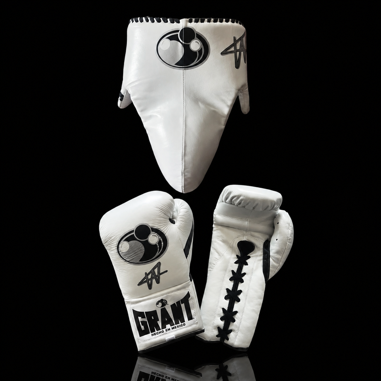 Grant Boxing Set White/Black Durable Leather