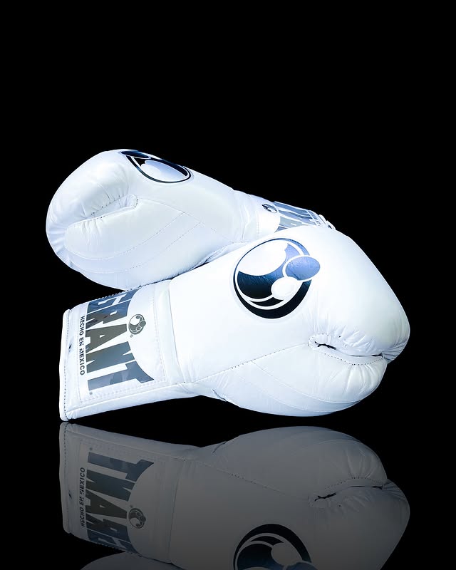 grant boxing gloves white back and thumb view  premium fight gloves for athletes