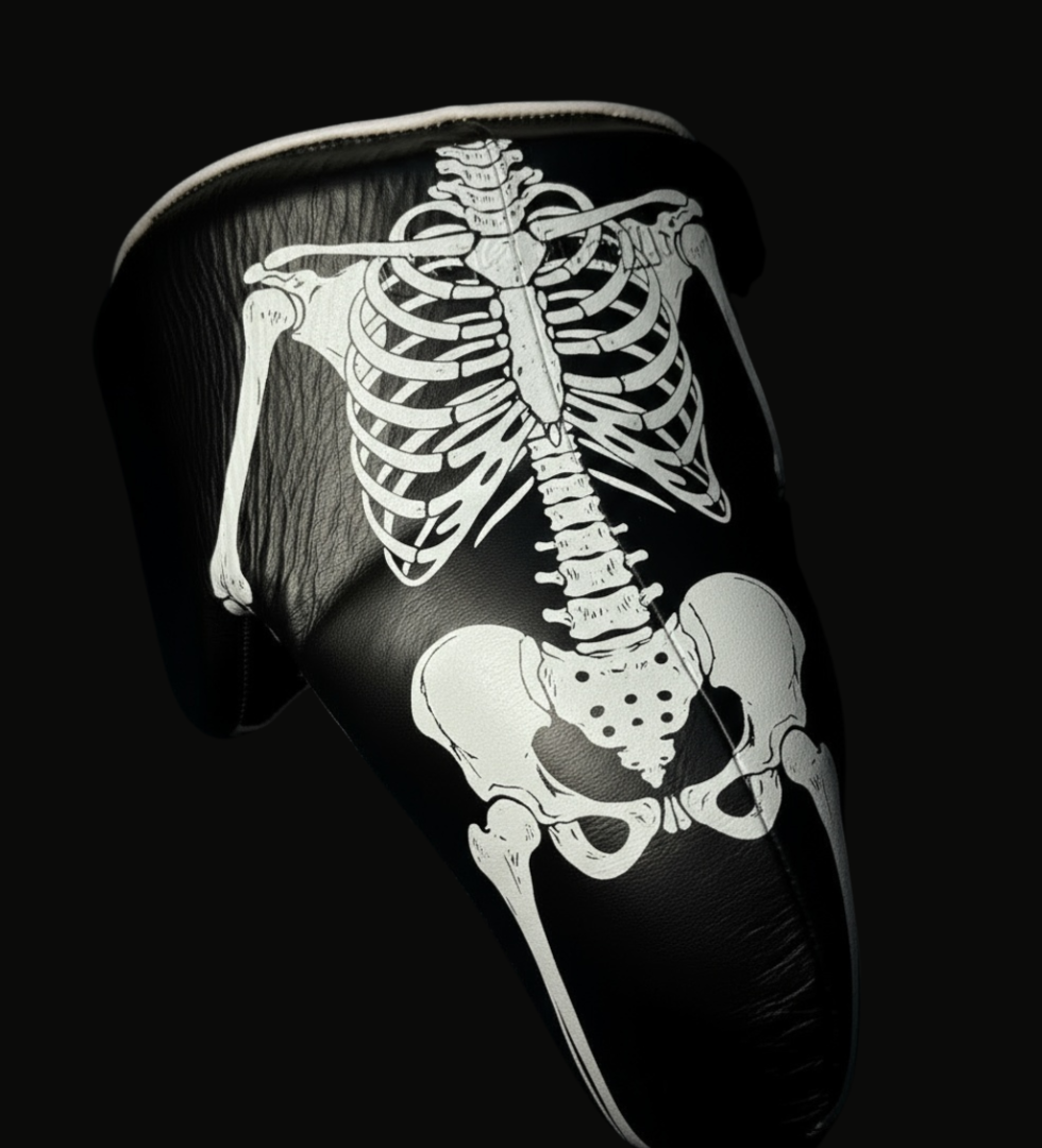 fiest boxing skeleton style black-white groin protector premium sparring kit