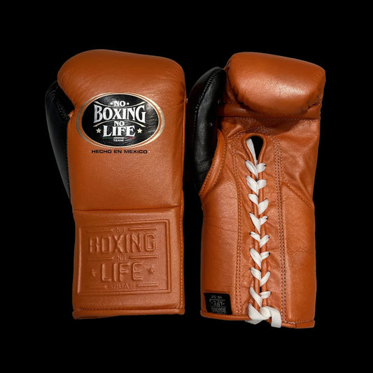 No boxing no life Brown/Black boxing gloves, premium soft-padding training gear