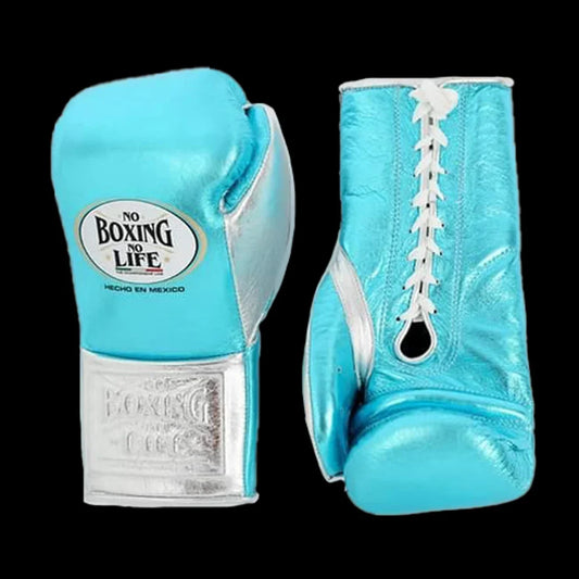 No boxing no life Blue/Silver boxing gloves 4-24oz , soft-fit sparring gear